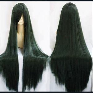 Long Green wig